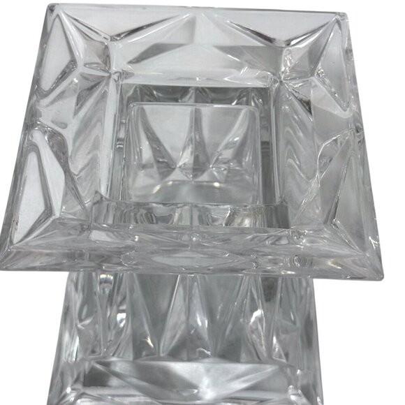 PartyLite Glass Quad Prism Candle Holder 5 x 4.5 - Picture 4 of 6
